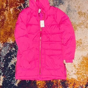 J. Crew Bright Pink Quilted Jacket